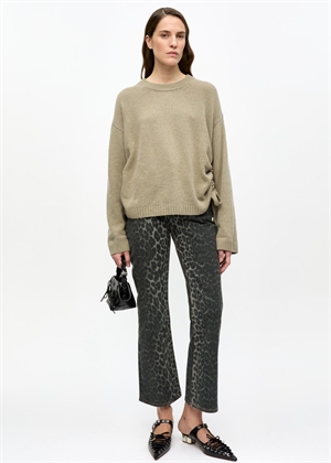 Future wool mix oversized o-neck Dusty Olive K2431Ganni 
